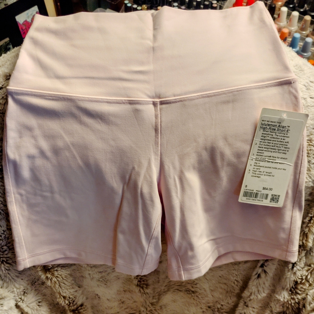 lululemon athletica Light Pink Bike Shorts